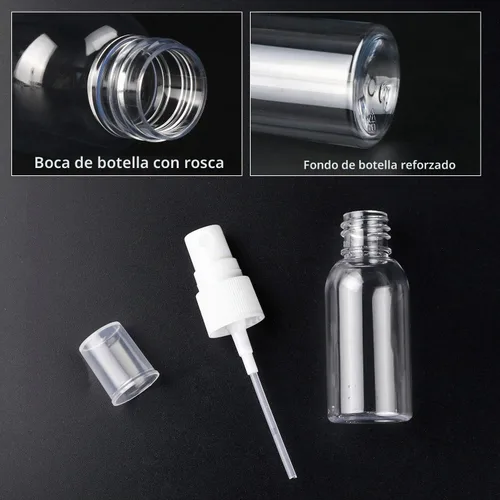 Vista 3 de TRENDBOX Botella de spray de niebla fina de plástico transparente vacía, Claro