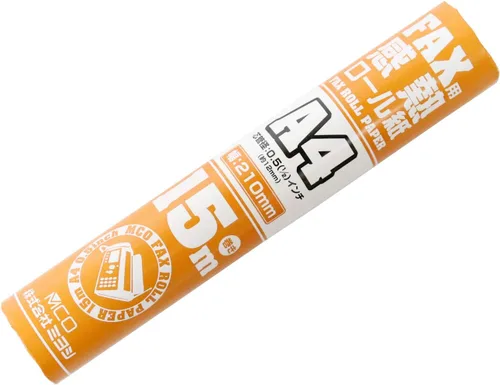 Vista 4 de Miyoshi MCO ZFR15AH-12 Rollos térmicos para papel de fax (compra a granel), tamaño A4, 49.2 pies (49.2 ft), diámetro interior del núcleo: 0.5