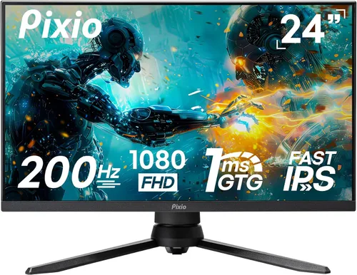 Vista 11 de Pixio PX248 Prime V2 Negro 24 pulgadas 180Hz Frecuencia de Actualización FHD 1080p Resolución Panel Fast-IPS 1ms GTG Tiempo de Respuesta