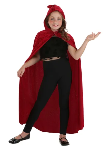 Capa de Terciopelo Rojo con Capucha para Niños Multicolor de FUN Costumes