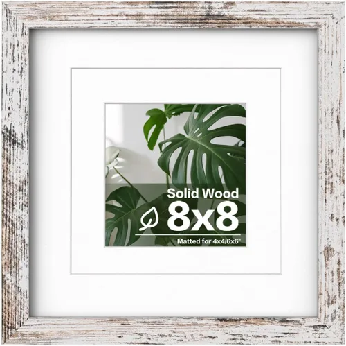 Vista 135 de Egofine - Portarretratos de 4 x 6 pulgadas, de madera maciza con plexiglás, para fotos de 3.5 x 5 con paspartú o de 4 x 6 sin paspartú, para colocar