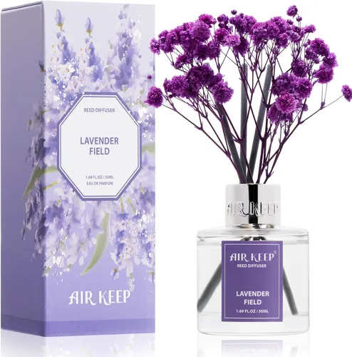 Vista 57 de Airkeep Juego de difusor de varillas – 3.38 onzas líquidas (3.4 fl oz), difusor de aroma de bambú para el hogar, incluye 8 varillas difusoras