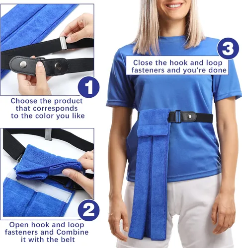 Vista 4 de Oudain 3 toallas de fútbol de mariscal de campo, accesorios de fútbol cerrados, toallas deportivas de microfibra con correas de para fútbol, golf
