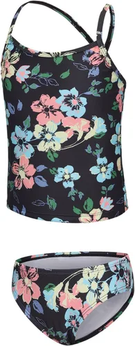 Vista 8 de Traje de baño tankini de dos piezas para niñas, traje de baño a rayas arcoíris Bandera estadounidense 40
