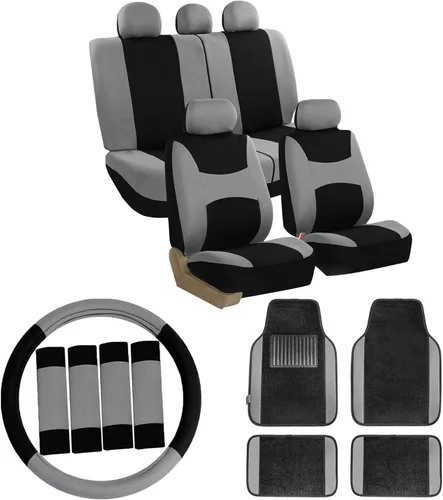 Vista 11 de FH Group FH-FB030115 Combo Set: Fundas de asiento de tela ligera y brisa (Aptas para bolsa de aire y división) W. FH2033 + F14407 Alfombrillas
