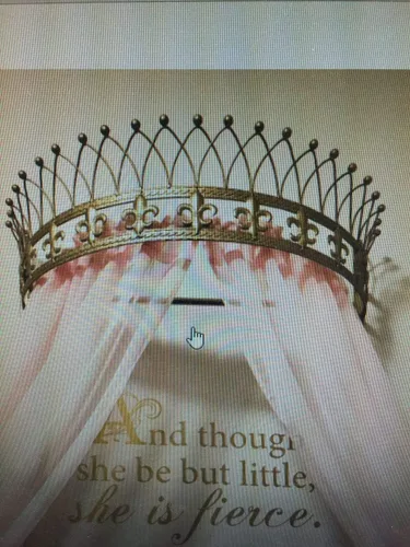 Vista 6 de OctoRose Dosel Corona de Pared de Metal para Cama - Decoración de Pared Corona Antigua con Varillas y Herrajes Incorporados - para Sobre Camas