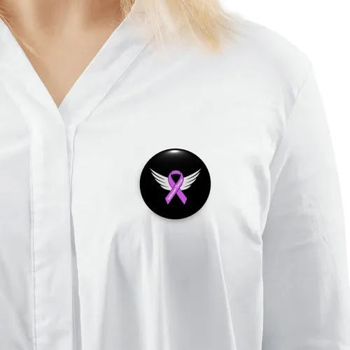 Vista 6 de Testicular Cancer Awareness Badge Round Badge Pins Circle Shape Button Pins Brooches Clothes Hats Backpack Accessories 12 Pcs Medium