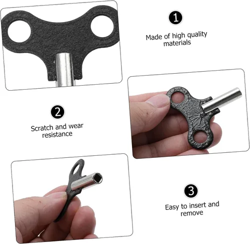 Vista 5 de DOITOOL Juego de llaves de reloj de metal, llave de relojería para el hogar, llave de bobinado para accesorios de reloj