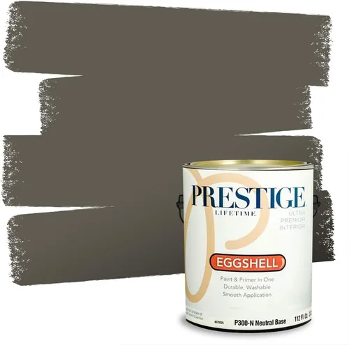 Vista 167 de PRESTIGE Paints - Pintura interior e imprimación en uno, 1 galón, cáscara de huevo, pimienta envejecida