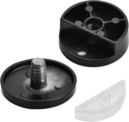 Vista 5 de AccEncyc Negro Mejorado Kit de Montaje para Espejos Sin Marco de 3-5mm, Juego de 4 Piezas con Tornillos Duales y Anclajes de Alta Resistencia NEGRO