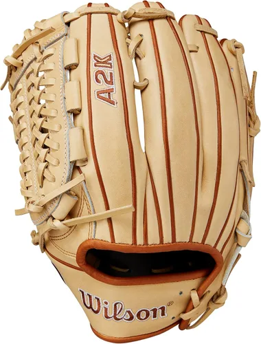 Vista 2 de Wilson Guante de béisbol D33 de 11.75 pulgadas de la serie A2K 2024 Rubia/Saddle Tan