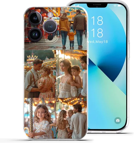 Vista 10 de Funda personalizada para teléfono, compatible con iPhone 16 15 14 13 12 11 Pro Max Mini Plus Xr X, diseña tu propia funda personalizada para 1 Foto