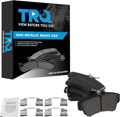 Vista 115 de TRQ Pastillas de freno delanteras semi metálicas compatibles con Ford Expedition 2018-2021 F-150 2018-2020 Lincoln Navigator 2018-2022
