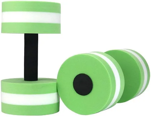 Vista 8 de Mancuernas de agua, mancuernas de ejercicio acuático, juego de 2 pesas de agua para piscina, ejercicios aeróbicos de agua, mancuernas de espuma