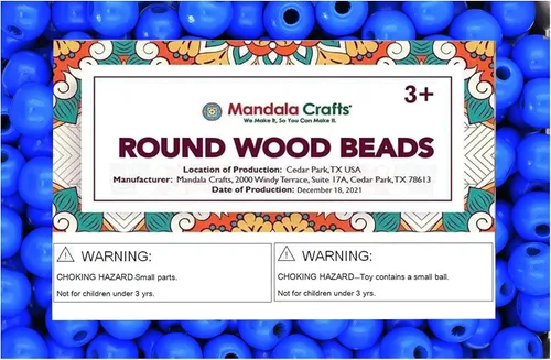 Vista 142 de Mandala Crafts - 2000 cuentas de madera redondas pequeñas de 6 mm para manualidades, suministros de macramé - cuentas de madera natural negra sin