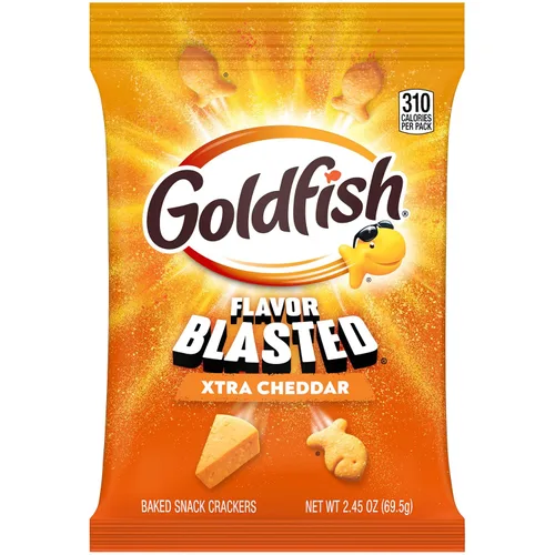 Vista 22 de Goldfish Colors Cheddar Galletas horneadas para aperitivos, bolsa de 6.6 onzas