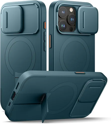 Vista 50 de SURITCH Funda para iPhone Air con cubierta de control de cámara, funda deslizante para cámara y soporte ajustable, compatible con MagSafe, a prueba