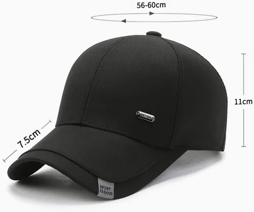 Vista 3 de talajee Gorra de béisbol de algodón para hombre y mujer, ajustable, para papá, color negro, para golf, de perfil bajo