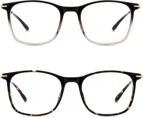 Vista 10 de Firmoo - Gafas de bloqueo de luz azul, antifatiga ocular para computadora, con marcos cuadrados, ligeras, resistentes a arañazos
