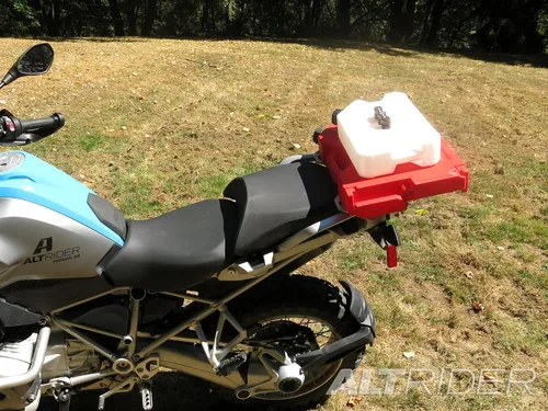 Vista 6 de AltRider Portaequipajes para motocicleta compatible con BMW R 1200/1250 GS refrigerado por agua, placa de aluminio gruesa con diseño de cero