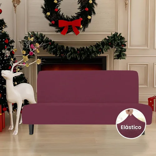 Vista 2 de Easy Going - Fundas elásticas para futón Protector de muebles de sofá cama sin reposabrazos con parte inferior elástica para niños, jacquard