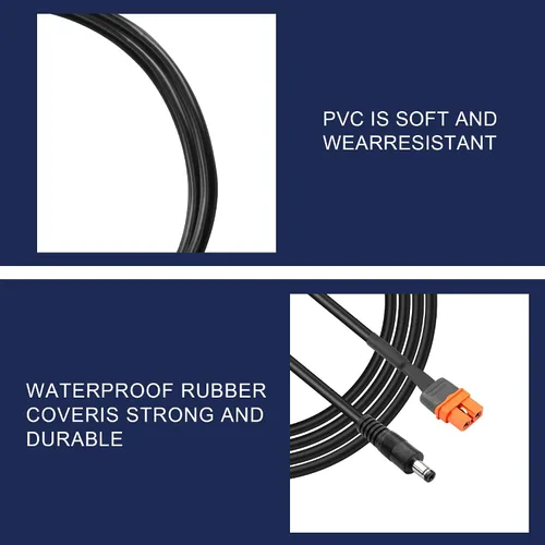 Vista 5 de Cable de alimentación de CC a XT60, 1M/3FT 16AWG DC 0.217 in X 0.083 in macho a XT60I (2+1) con cable adaptador hembra de pin de señal