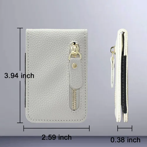 Vista 6 de Cartera magnética compatible con MagSafe para modelos de iPhone 15/14/13/12/Pro/Max/Plus, con tarjetero y bolsillo con cremallera para hombres