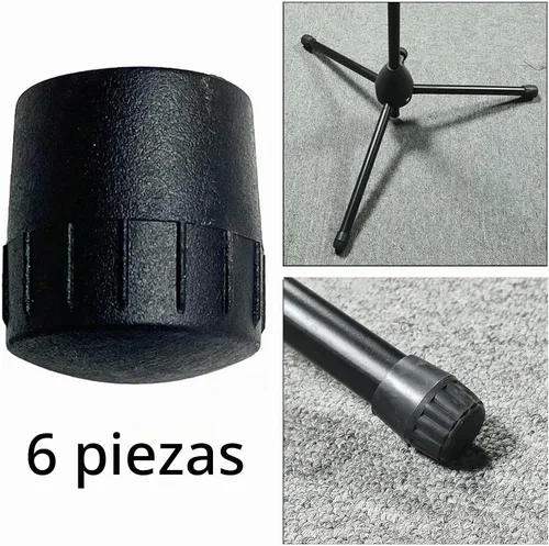 Vista 7 de 6 piezas de soporte de micrófono almohadillas de pie protector de punta de instrumento accesorios inferiores almohadillas cubierta de goma para tubo