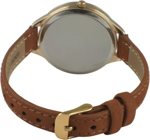 Vista 5 de Peugeot Reloj analógico de cuarzo 3053 chapado en oro de 14 quilates para mujer