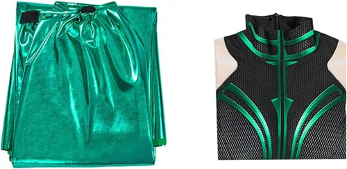Vista 7 de Disfraz de Hela para niños, overol de cosplay con capa para niñas, traje de Halloween