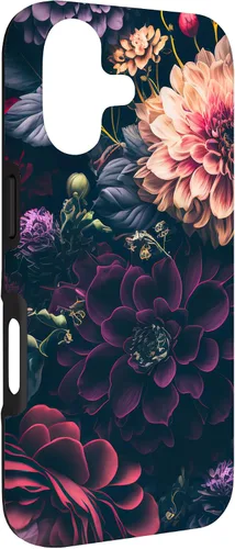 Vista 3 de Dahlia Flower Moody Dark Floral Pink and Purple Pattern Case for iPhone 17