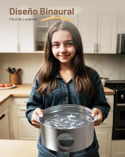 Vista 3 de Fuente de agua para mascotas para perros grandes: fuente de agua de metal para perros - Fuentes silenciosas para gatos grandes - Fuentes de agua
