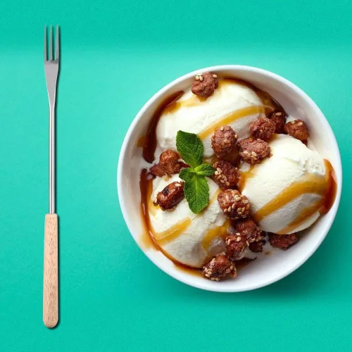 Vista 5 de Mumusuki Paquete de 6 tenedores para fondue de acero inoxidable con mango de madera, 10.4 in