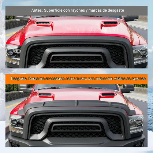 Vista 3 de powoq Deflector de Capó Compatible con Deflector de Capó de 2009-2018 Dodge RAM 1500 Protector de Capó de TPE de Reemplazo para 2009 2010 2011 2012