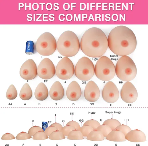 Vista 5 de Vollence Silicone Breast Forms Fake Boobs for Mastectomy Prosthesis Transgender