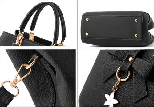Vista 4 de Dreubea - Bolsa para mujer para usar al hombro cruzada o como bolsa de mano de piel sintética
