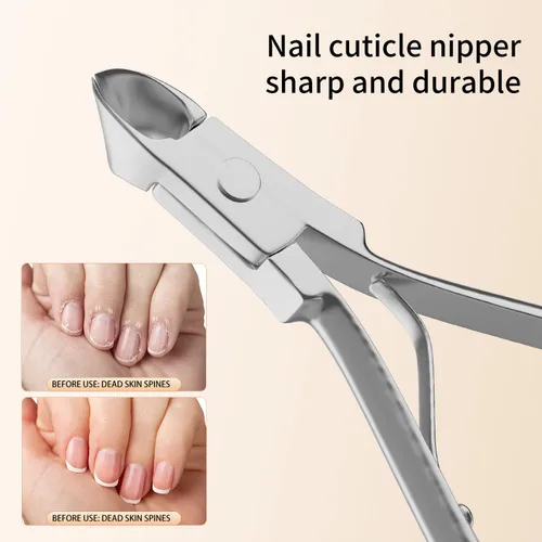 Vista 4 de ZIZZON Kit de manicura y pedicura, cortaúñas, juego de 12 piezas, kit de aseo profesional, herramientas de uñas con lujoso estuche de viaje
