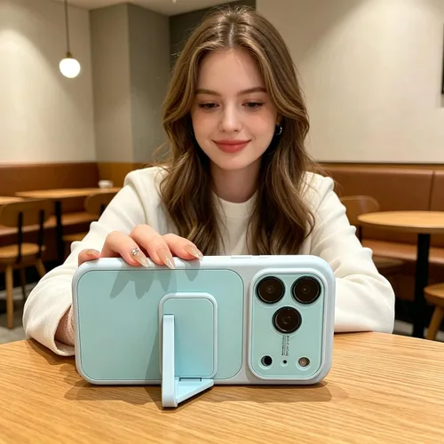 Vista 7 de Funda de silicona líquida para iPhone 17 Pro Max equipada con película protectora de lente, anticolisión suave al tacto y resistente a las manchas