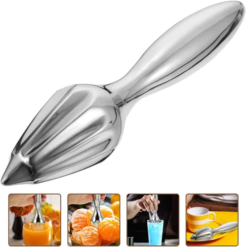 Vista 7 de Exprimidor manual de cítricos de naranja limón con mango de agarre cómodo para una fácil extracción de jugo, herramienta exprimidora de cocina