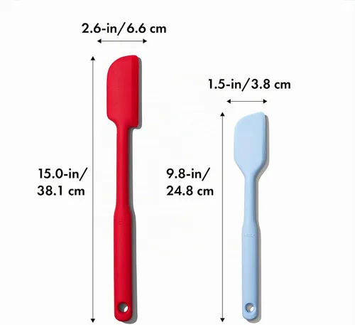 Vista 3 de OXO Good Grips - Juego de 2 espátulas de silicona, talla única, rojo/seltzer