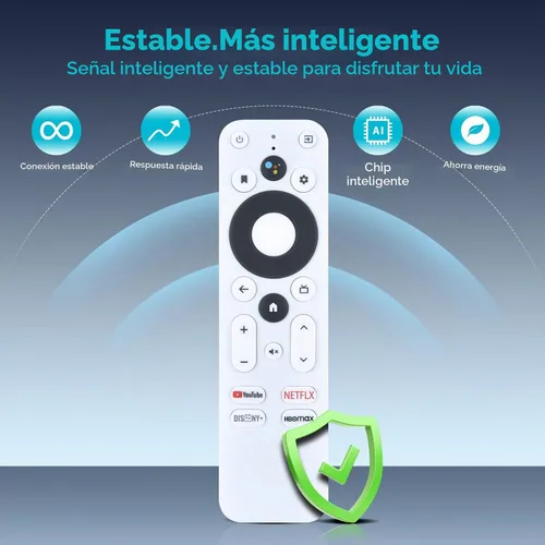 Vista 2 de Control remoto de voz de repuesto para dispositivo de transmisión Onn