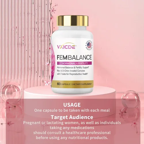 Vista 6 de FemBalance Myo-Inositol Cápsulas de Cromo para la Menstruación Irregular