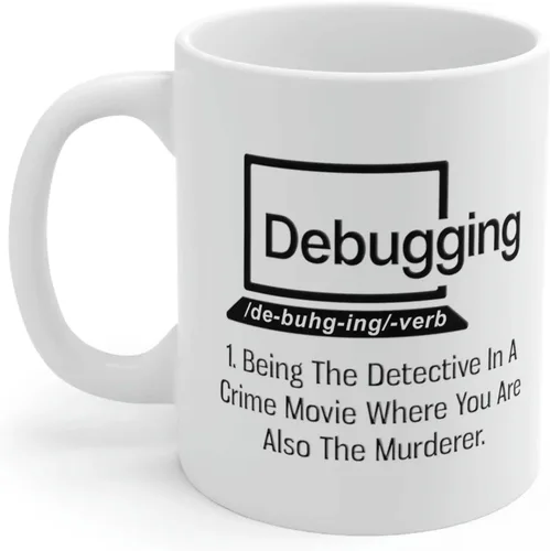 Vista 5 de Taza de café personalizada con cita divertida para programador, codificador informático, programación de computadora, taza de cerámica de 11 onzas