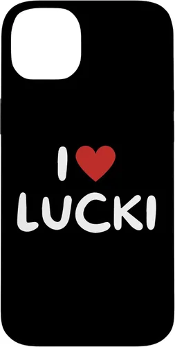 Vista 23 de Funda con corazón rojo para iPhone 16 I Love Lucki