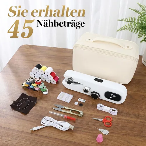 Vista 9 de Philorn Mini Handheld Sewing Machine, Quick Portable Sewing Machine