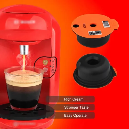 Vista 6 de Vasos de plástico reutilizables recargables para Bosch Tassimo, hogar, oficina, café (6.1 fl oz)