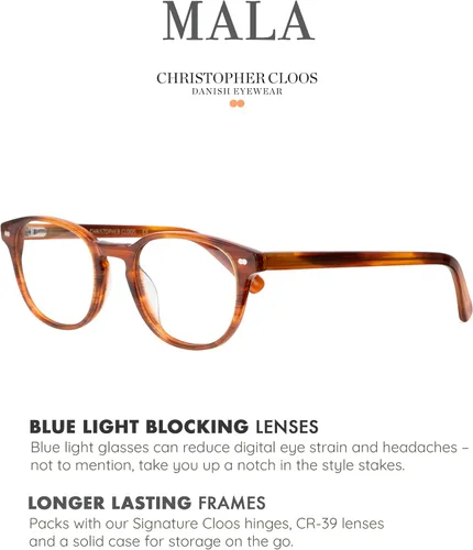 Vista 2 de Christopher Cloos - Mala - Gafas de luz azul de diseño danés para hombres y mujeres