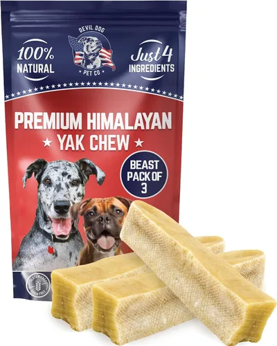 Vista 10 de Devil Dog Pet Co. Himalayan Yak Cheese - Masticables para perros, extra grandes, 1 paquete, 100% natural y saludable, sin lactosa, golosinas