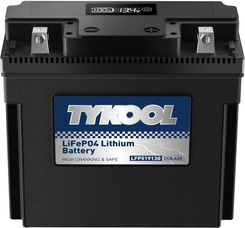 Vista 18 de TYKOOL LFP4L-BS-STD - Batería de litio de 12 V, sustituye a YTX4L-BS, 140CCA 3Ah, se adapta a ATV motocicleta, scooter, cortacésped, compatible