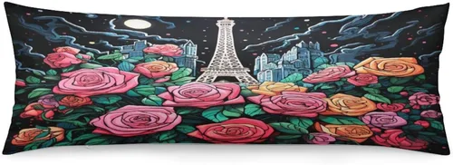 Vista 13 de Funda de almohada corporal con diseño de conejitos y hojas de bebé, funda de almohada grande con cremallera oculta, conejo de Pascua, funda larga